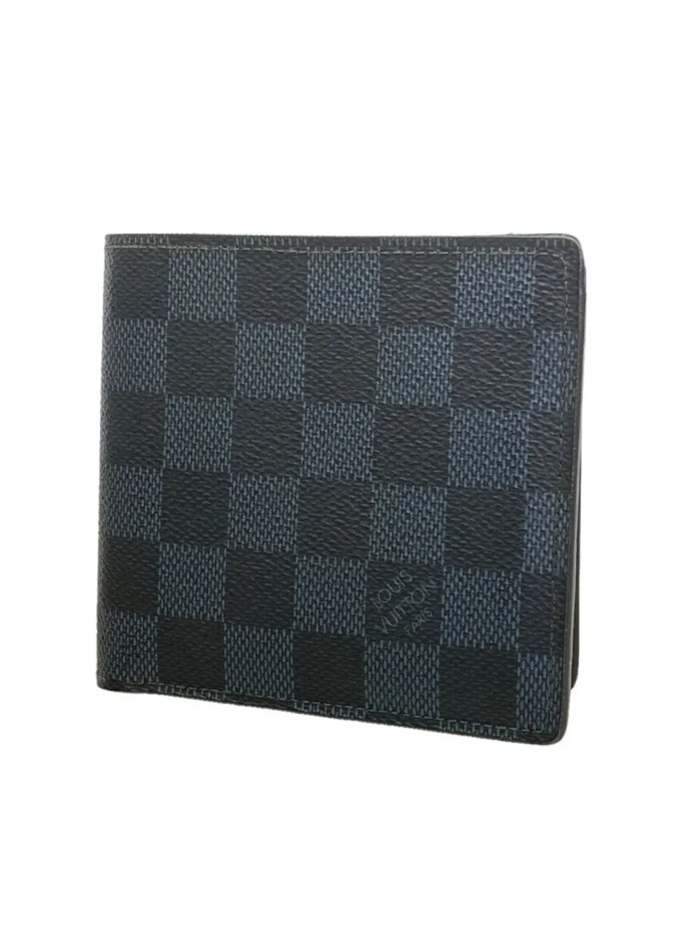 Louis Vuitton Wallet Damier Cobalt Portefeuille Marco Black Navy